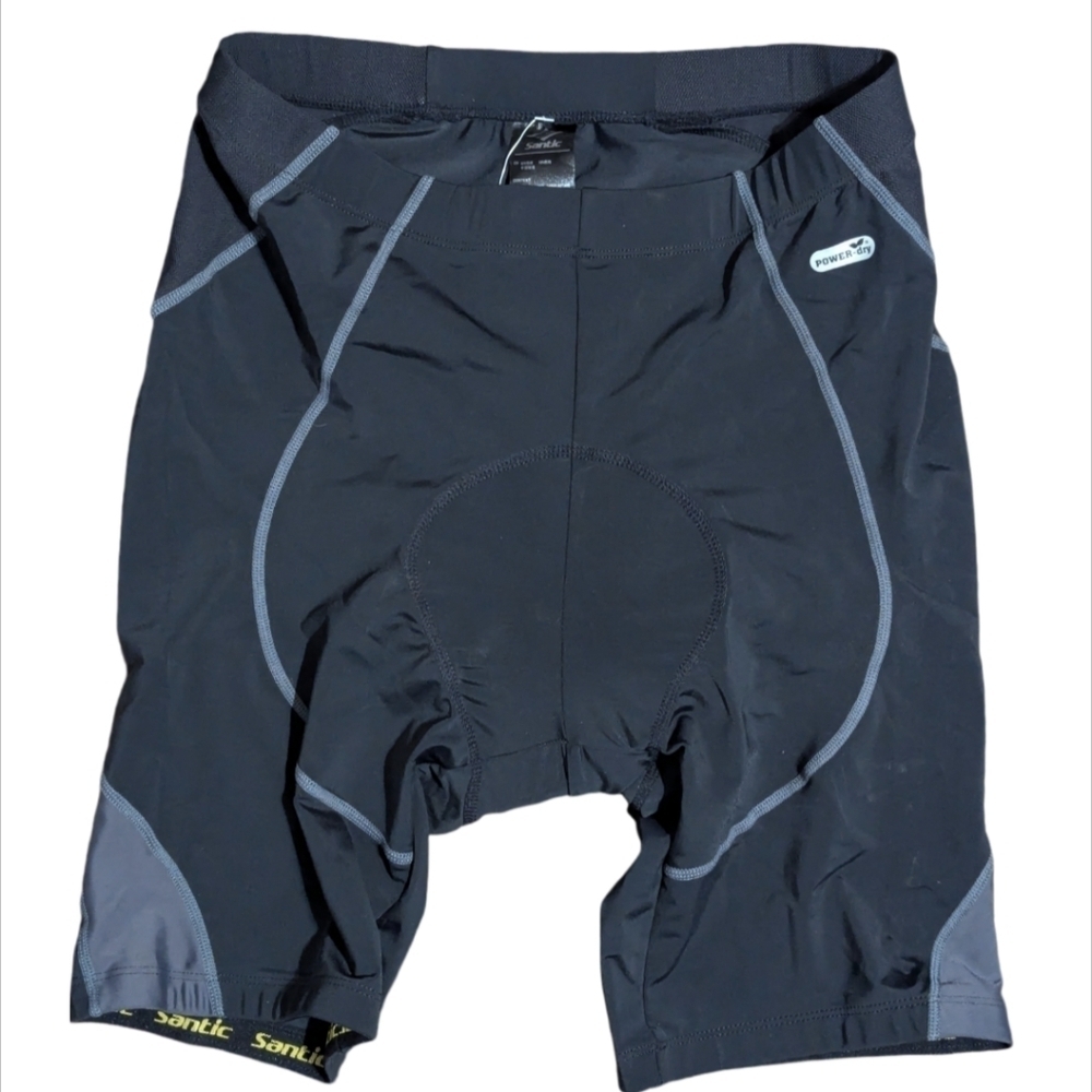 Men's cycling shorts Santic XL black/grey NWT, they have a padded interior seat